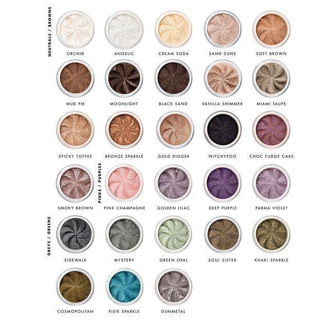 Lily Lolo Mineral Eye Shadow Shade Chart