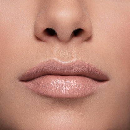 Lily Lolo AU Naturel Lipstick (a barely-there golden beige): Vegan. Gluten Free. GMO Free. Cruelty Free.