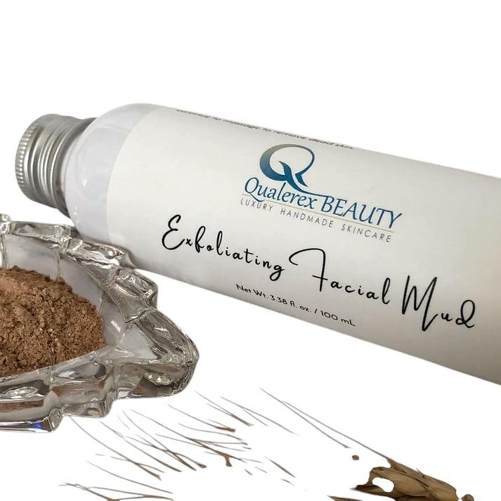 Qualerex Beauty Exfoliating Facial Mud • Brightening Radiant Skin Exfoliant • Fresh Glowing Complexion