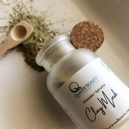 Qualerex Beauty Clay Mask with Chlorella & Spirulina • Preserving Skin's Youthful Vitality
