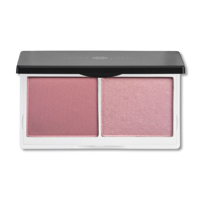 Lily Lolo Naked Pink Cheek Duo: Matte Soft Pink, Pink Shimmer. Vegan. Gluten Free. GMO Free. Cruelty Free.