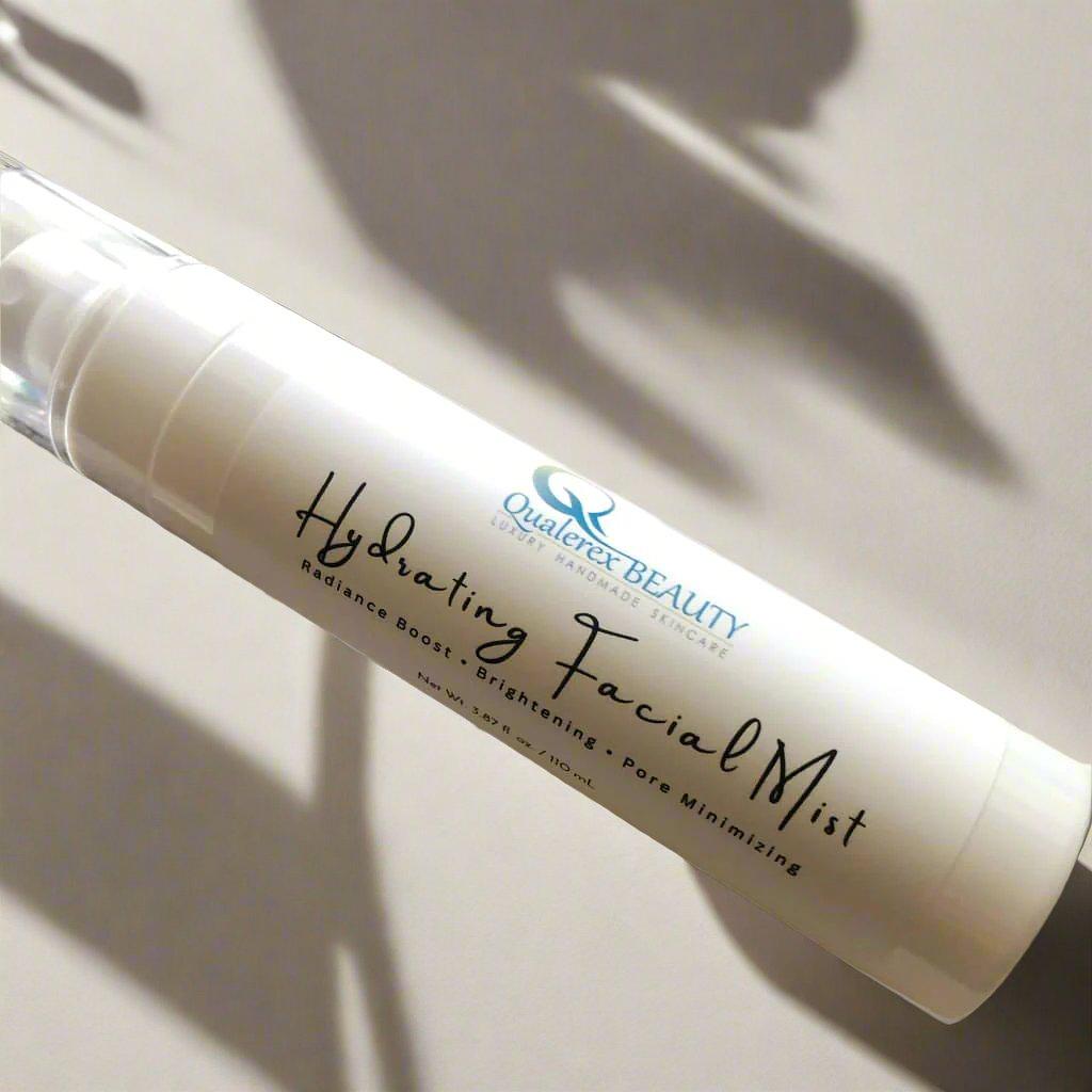 Qualerex Beauty Hydrating Facial Mist with White Rose Hydrosol & Colloidal Silver • Brightening + Pore Minimizing