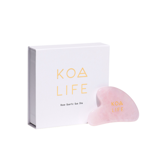 Koa Life Gua Sha | Natural Rose Quartz Stone