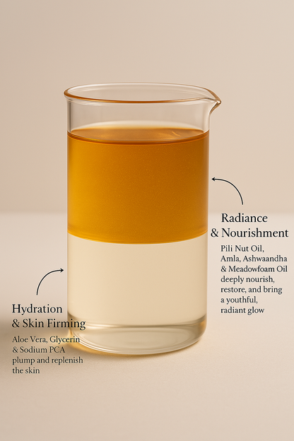 Qualerex Beauty PiliGlow Radiant Body Oil – Luxurious Bi-Phase Elixir for Mature, Dry, and Sagging Skin