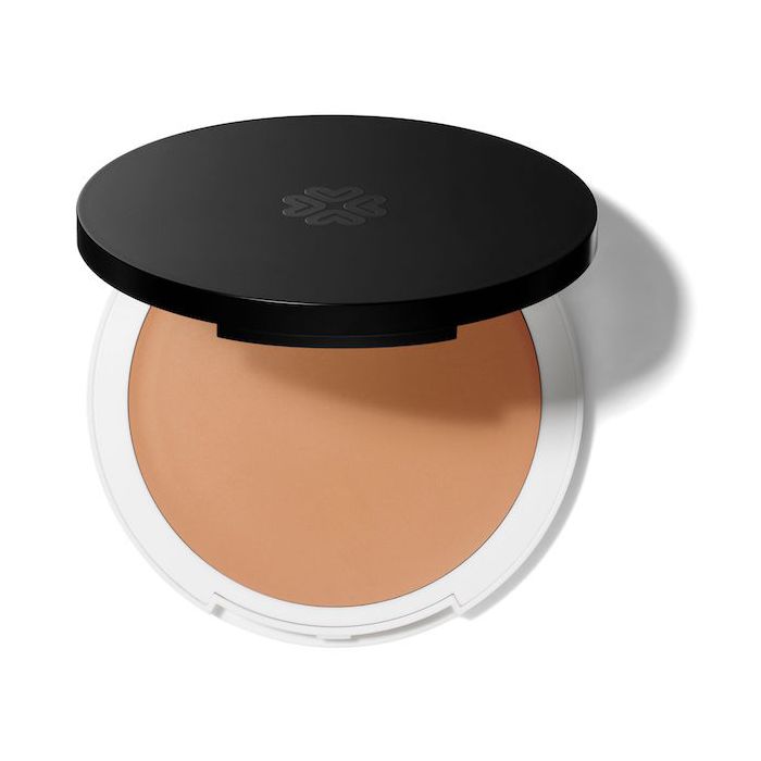 Lily Lolo Cashmere Cream Foundation: Light medium with neutral undertones. Gluten Free. Vegan.