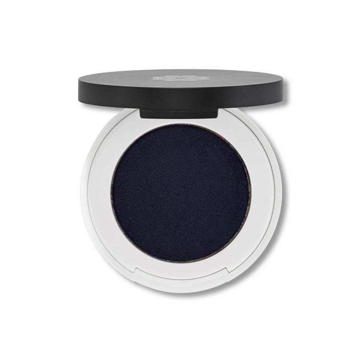 Lily Lolo Pressed Eye Shadow Double Denim: Vegan. Gluten Free. GMO Free. Cruelty Free.