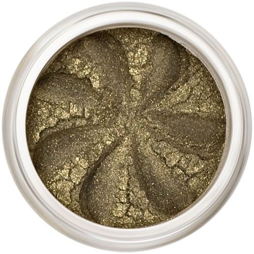 Lily Lolo Khaki Sparkle Eyes: Vegan. Gluten Free. GMO Free. Cruelty Free.  A deep khaki mineral eyeshadow with a pretty sparkle.