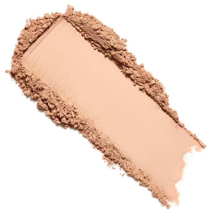 Lily Lolo Cookie Mineral Foundation: Vegan. Gluten Free. GMO Free. Cruelty Free.  A medium foundation shade with balanced undertones.