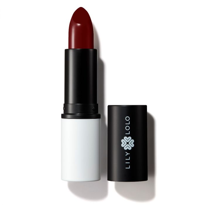 Lily Lolo Desire Lipstick Open. Gluten Free. GMO Free. Cruelty Free.